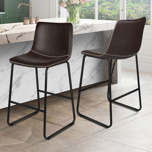 ALFORDSON 2x Bar Stools 66cm Kitchen Counter Metal Vintage Dining Chairs Coffee