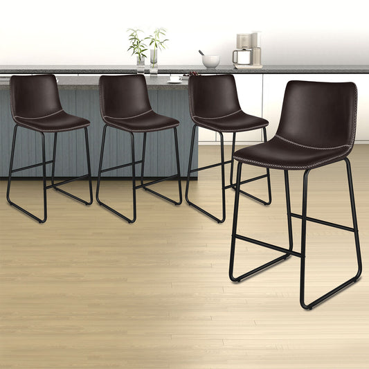 ALFORDSON 4x Bar Stools 66cm Kitchen Counter Metal Vintage Dining Chairs Coffee