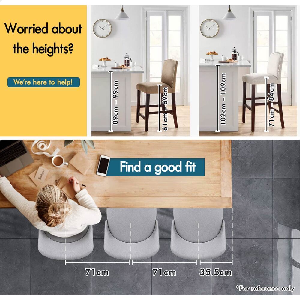 2x ALFORDSON Bar Stools Megan Swivel Metal Light Grey