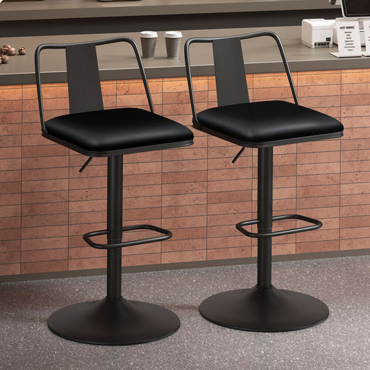 2x ALFORDSON Bar Stools Industrial Style Black
