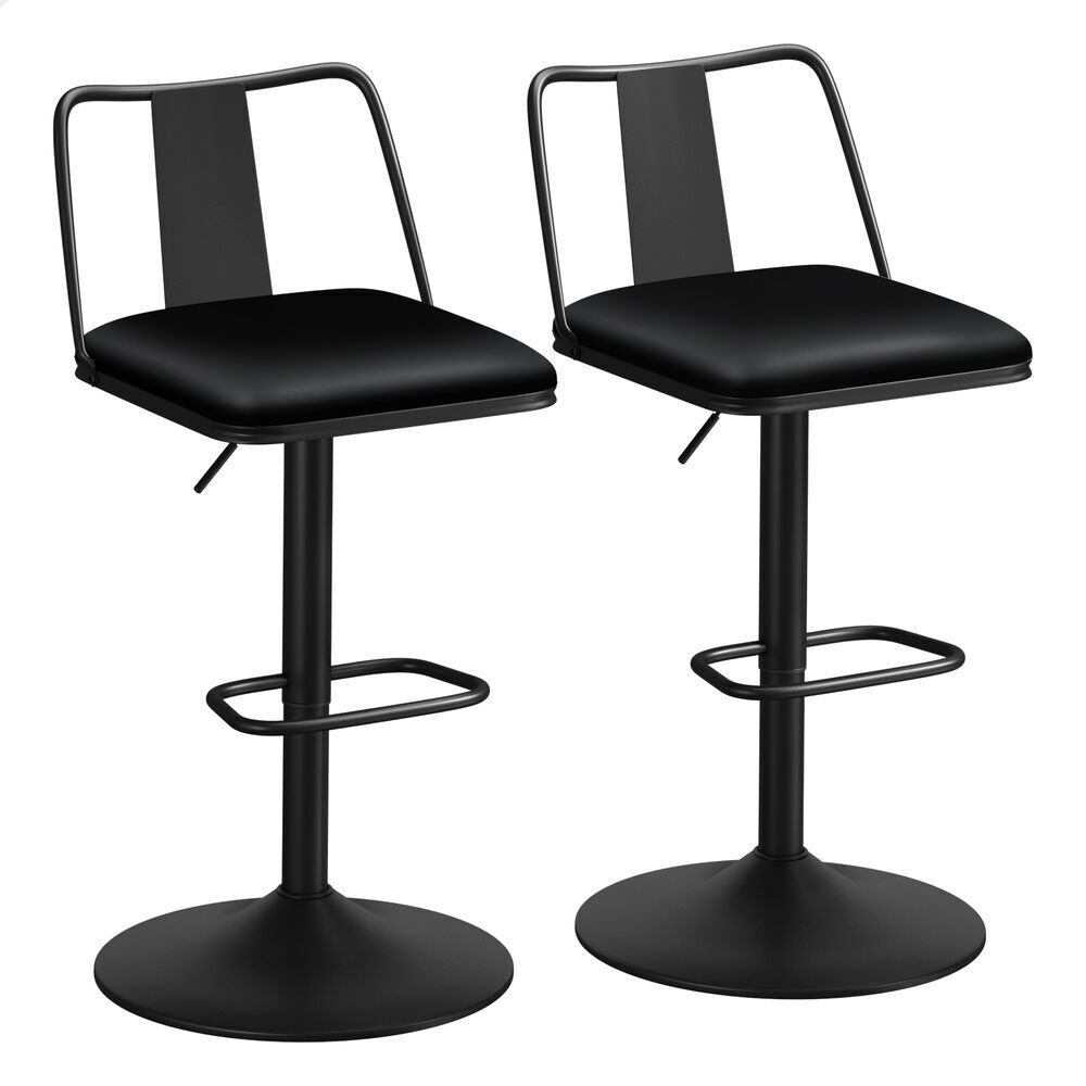4x ALFORDSON Bar Stools Industrial Style Black