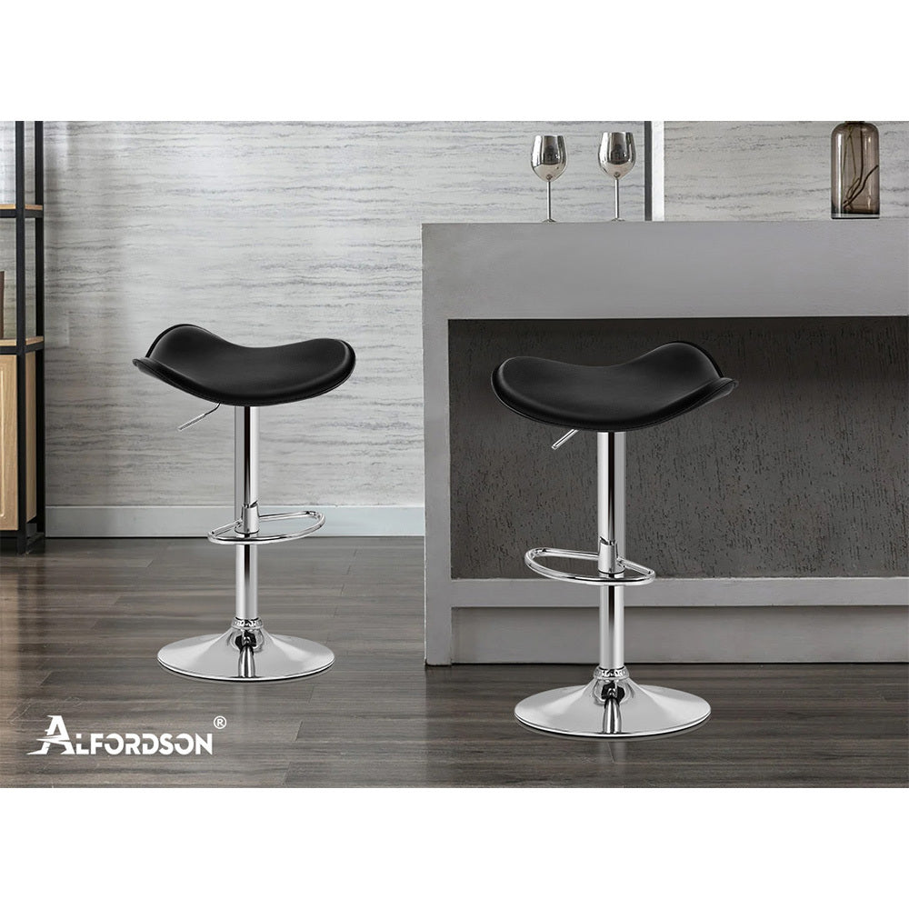 2x ALFORDSON Bar Stools Portia Swivel Black