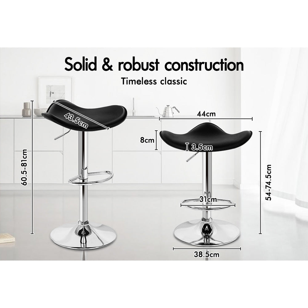 2x ALFORDSON Bar Stools Portia Swivel Black