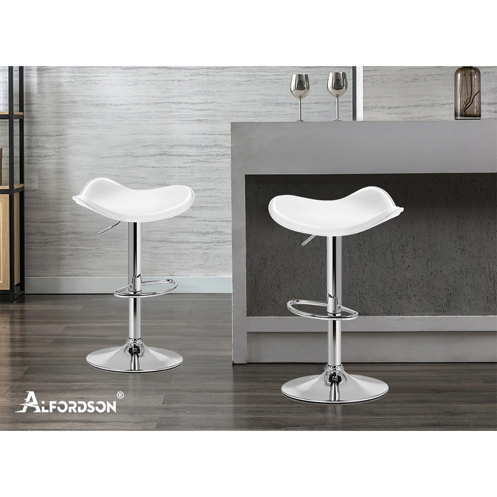 2x ALFORDSON Bar Stools Portia Swivel White