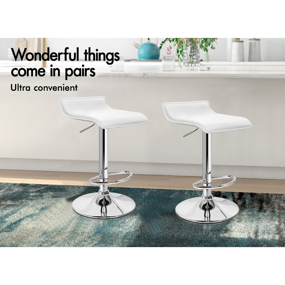 2x ALFORDSON Bar Stools Saxton Swivel White