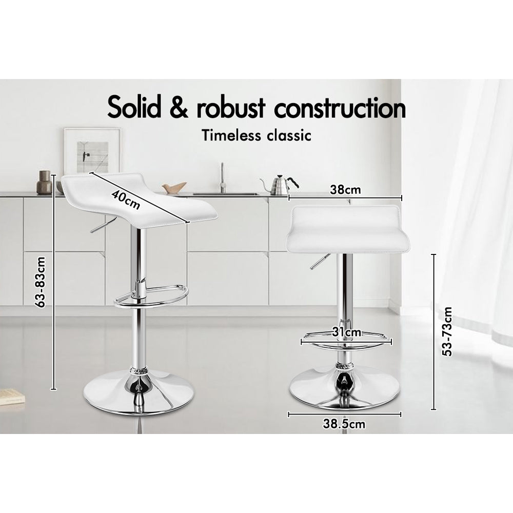 2x ALFORDSON Bar Stools Saxton Swivel White