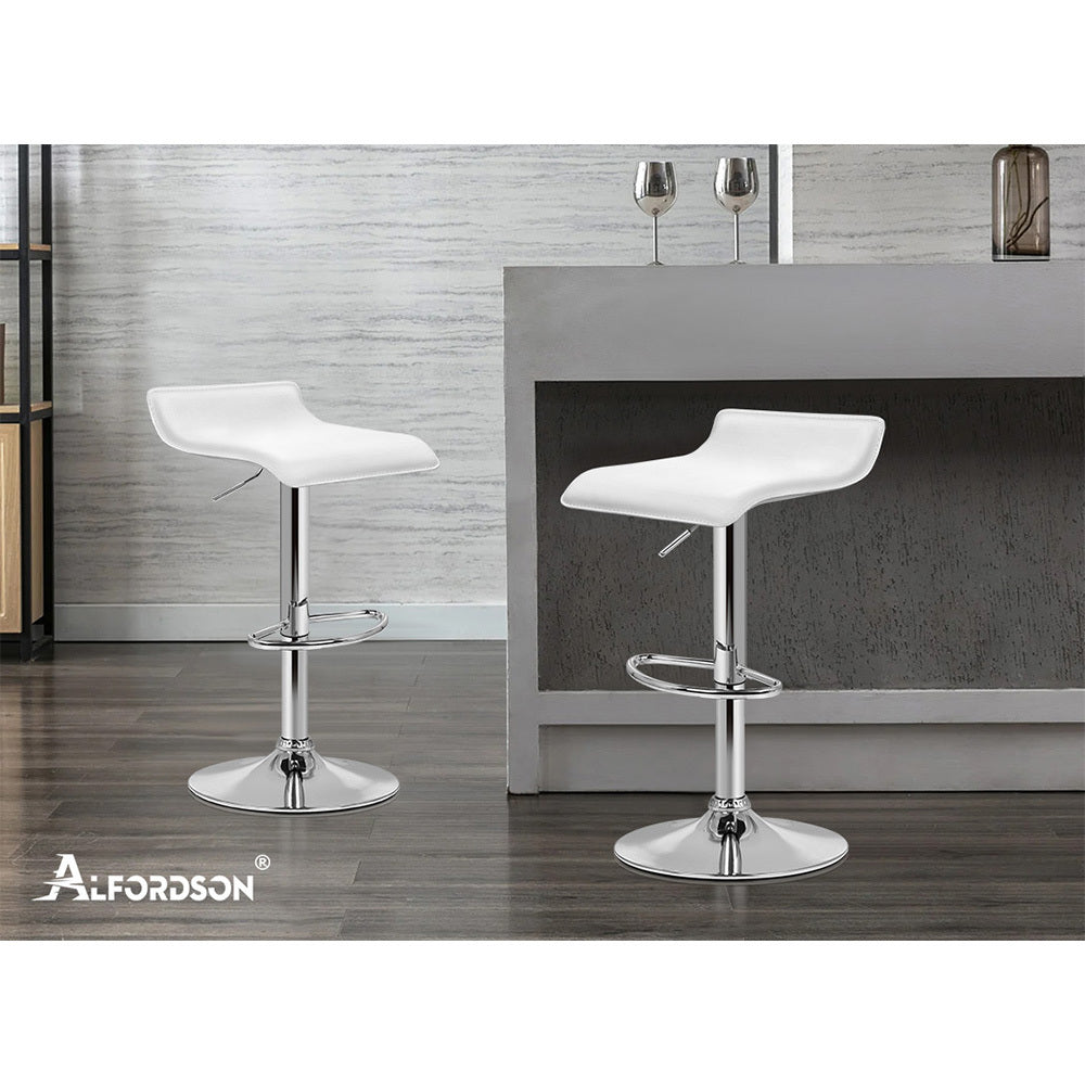 2x ALFORDSON Bar Stools Saxton Swivel White