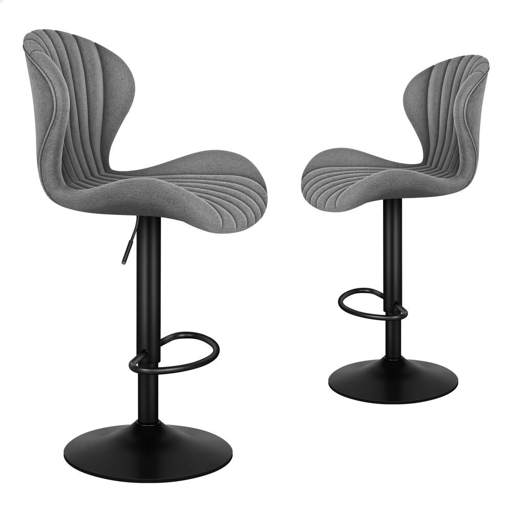 4x ALFORDSON Bar Stools Stella Fabric Grey