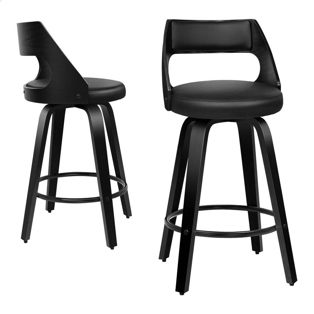 4x ALFORDSON Bar Stools Freddy All Black