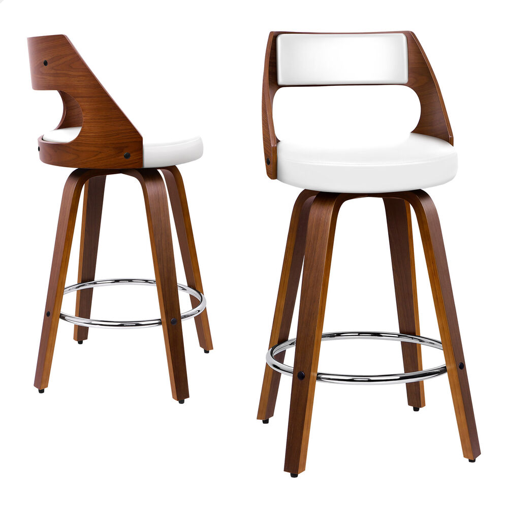 2x ALFORDSON Bar Stools Freddy White