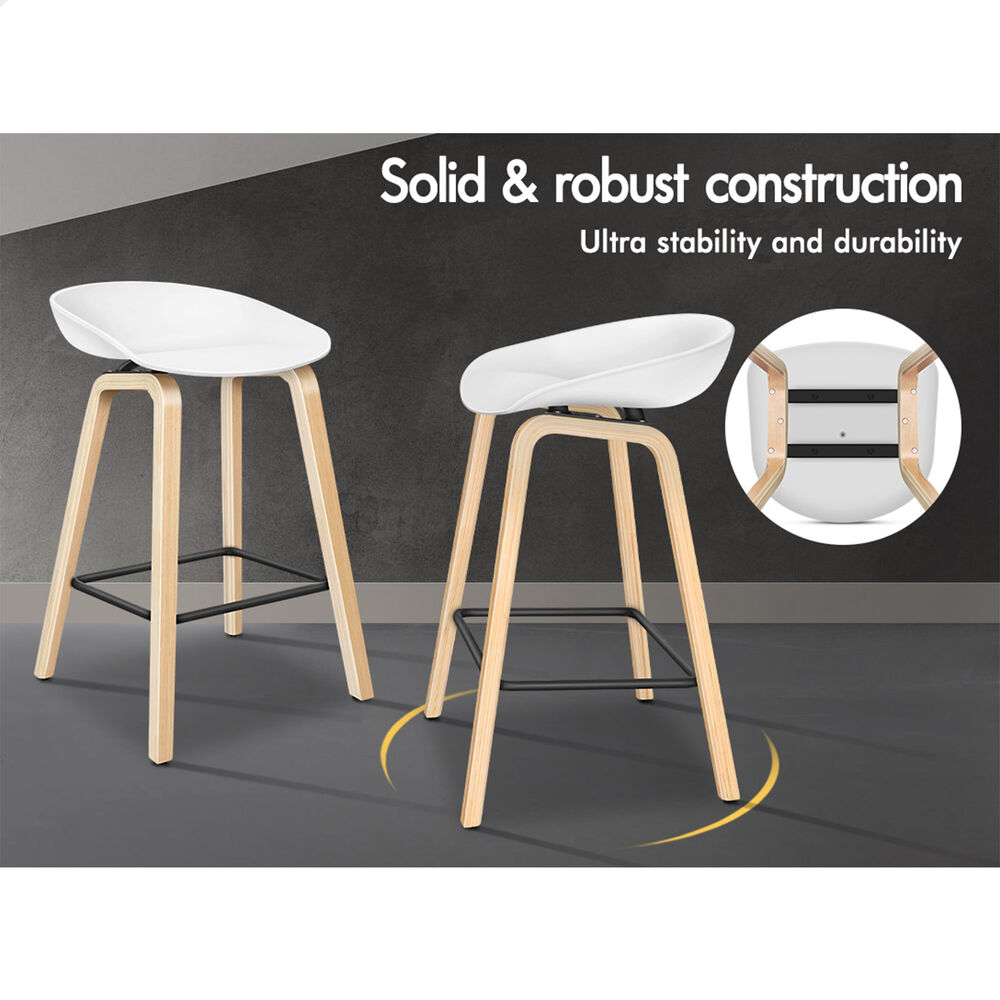 ALFORDSON 2x Bar Stools Windy Metal White