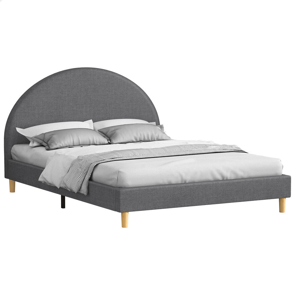 ALFORDSON Bed Frame Queen Size Mattress Base Platform Grey Fabric CALLA