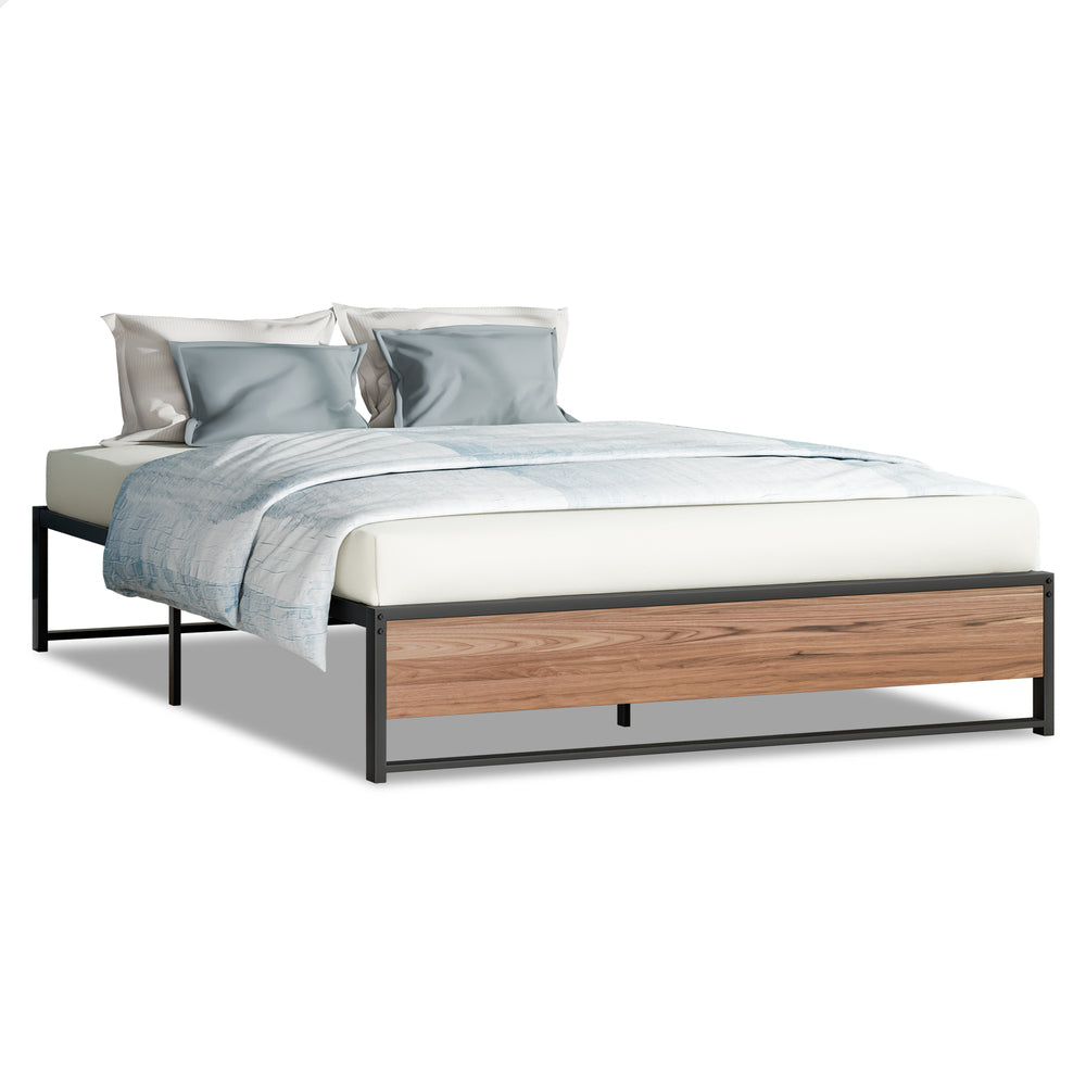 ALFORDSON Metal Bed Frame Queen Size Mattress Base Platform Foundation Wood