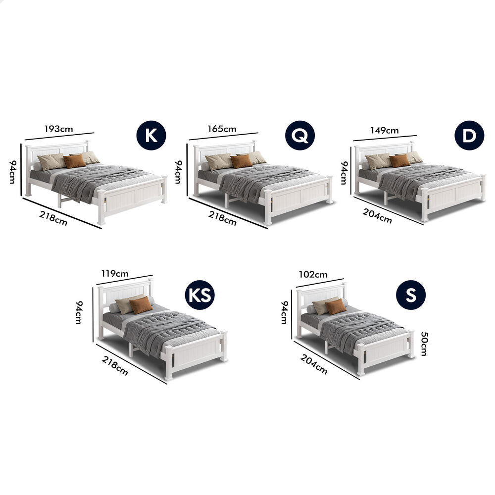 ALFORDSON Bed Frame Wooden Timber King Size Mattress Base Platform Arne