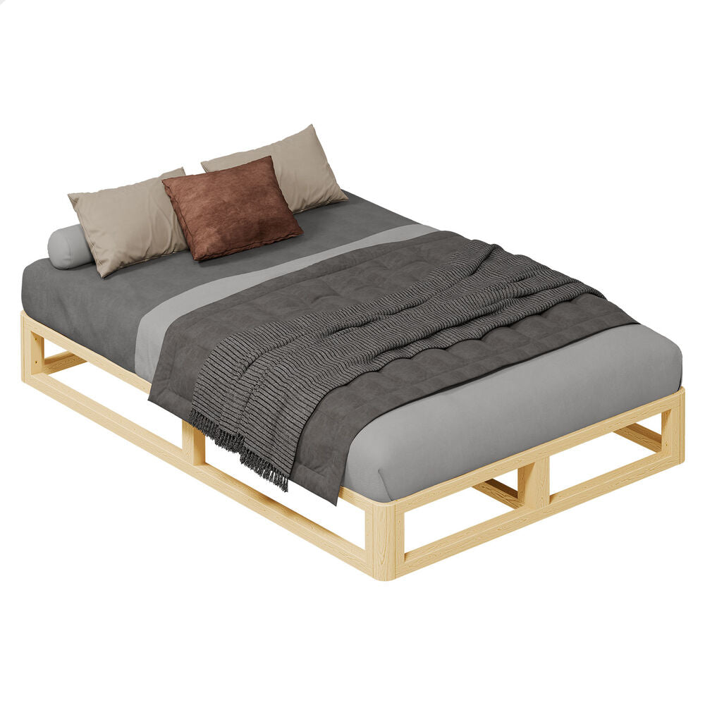 ALFORDSON Bed Frame Wooden Timber Double Size Mattress Base Platform Oak JACOB