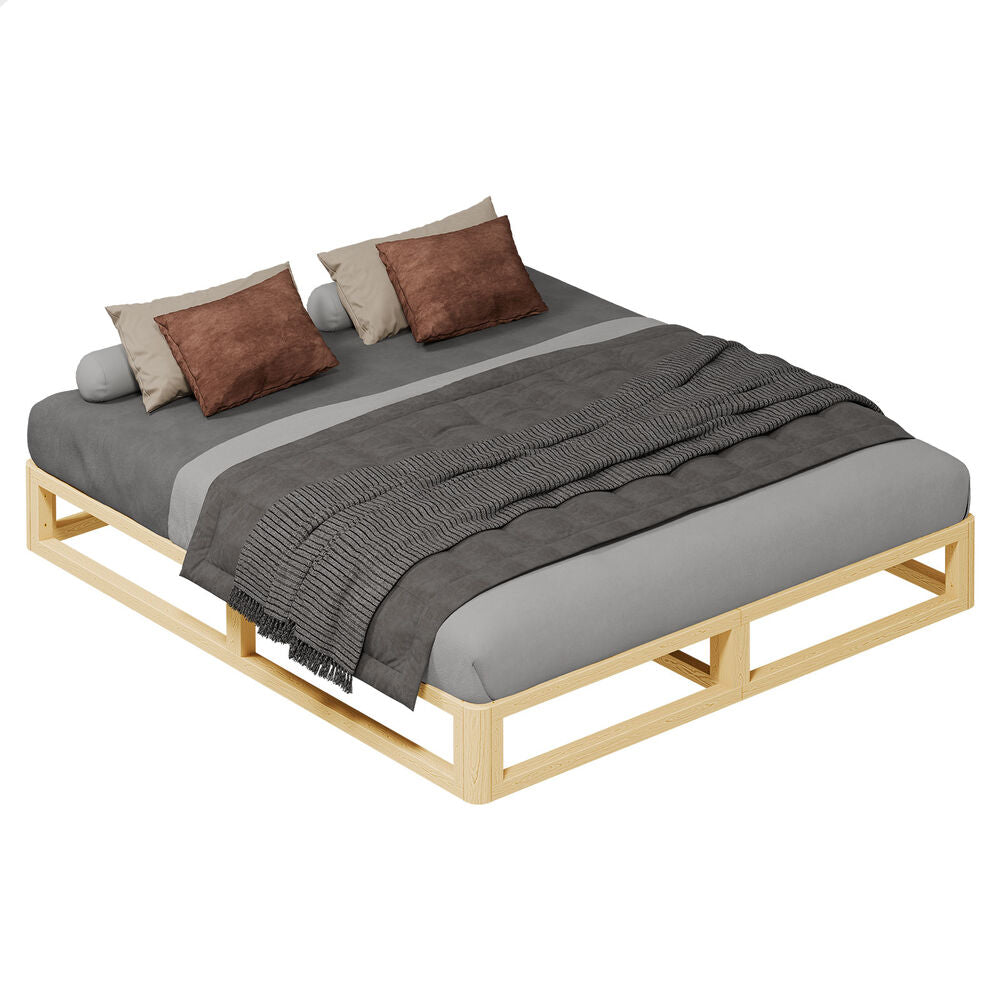ALFORDSON Bed Frame Wooden Timber King Size Mattress Base Platform Oak JACOB