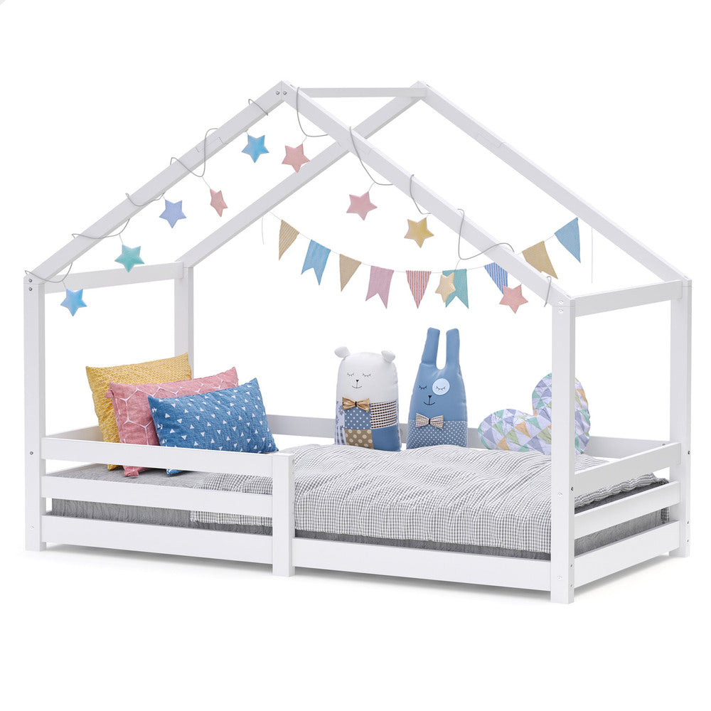 ALFORDSON Kids Bed Frame Wooden Timber Single Mattress Base Platform White