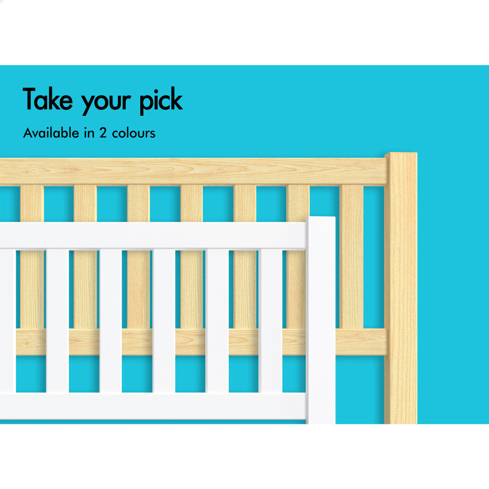 ALFORDSON Bed Frame 2x Single Size Trundle Wooden Mattress Base Timber Oak