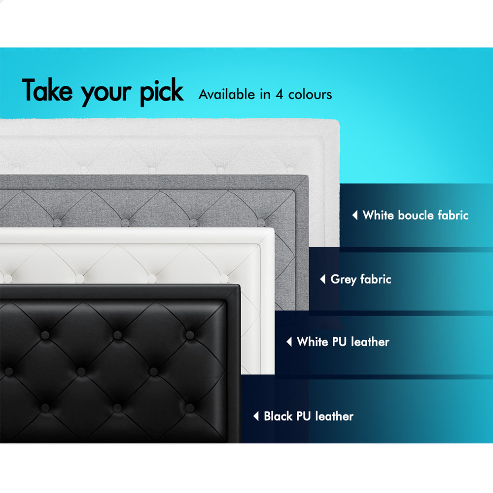 ALFORDSON Bed Frame King Size Gas Lift Storage Mattress Base Leather Black