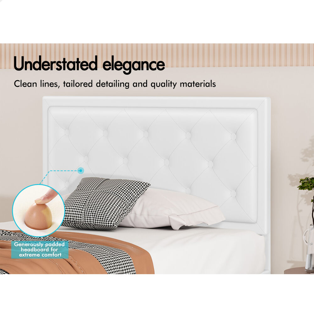 ALFORDSON Bed Frame King Single Gas Lift Storage Mattress Base Leather DIANA