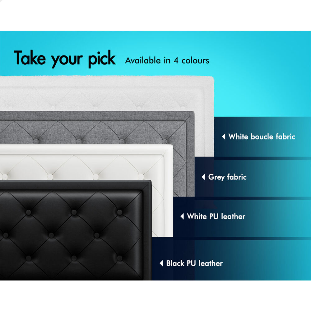 ALFORDSON Bed Frame Queen Size Gas Lift Storage Mattress Base Fabric Grey DIANA