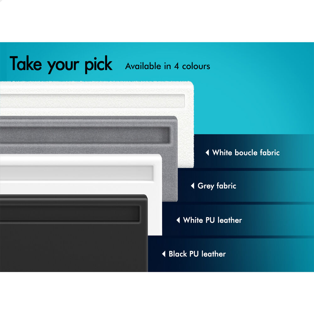 ALFORDSON Bed Frame King Size RGB LED Gas Lift Storage Base Fabric Grey LUCHINO