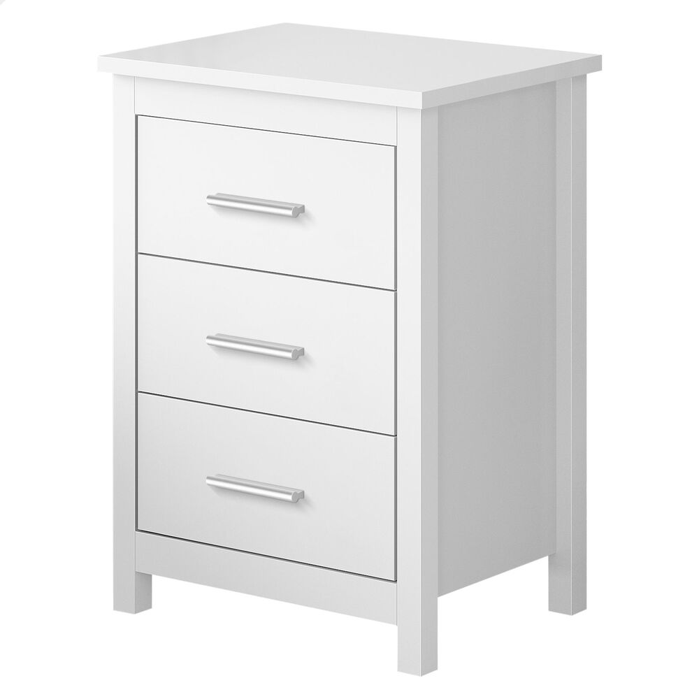 ALFORDSON Bedside Table Hamo Nightstand Storage Side End 3 Drawers White