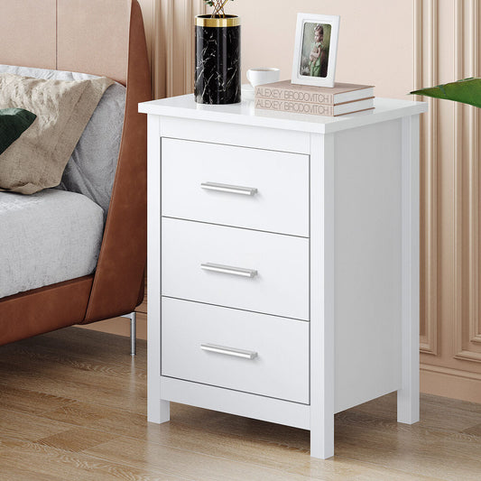ALFORDSON Bedside Table Hamo Nightstand Storage Side End 3 Drawers White