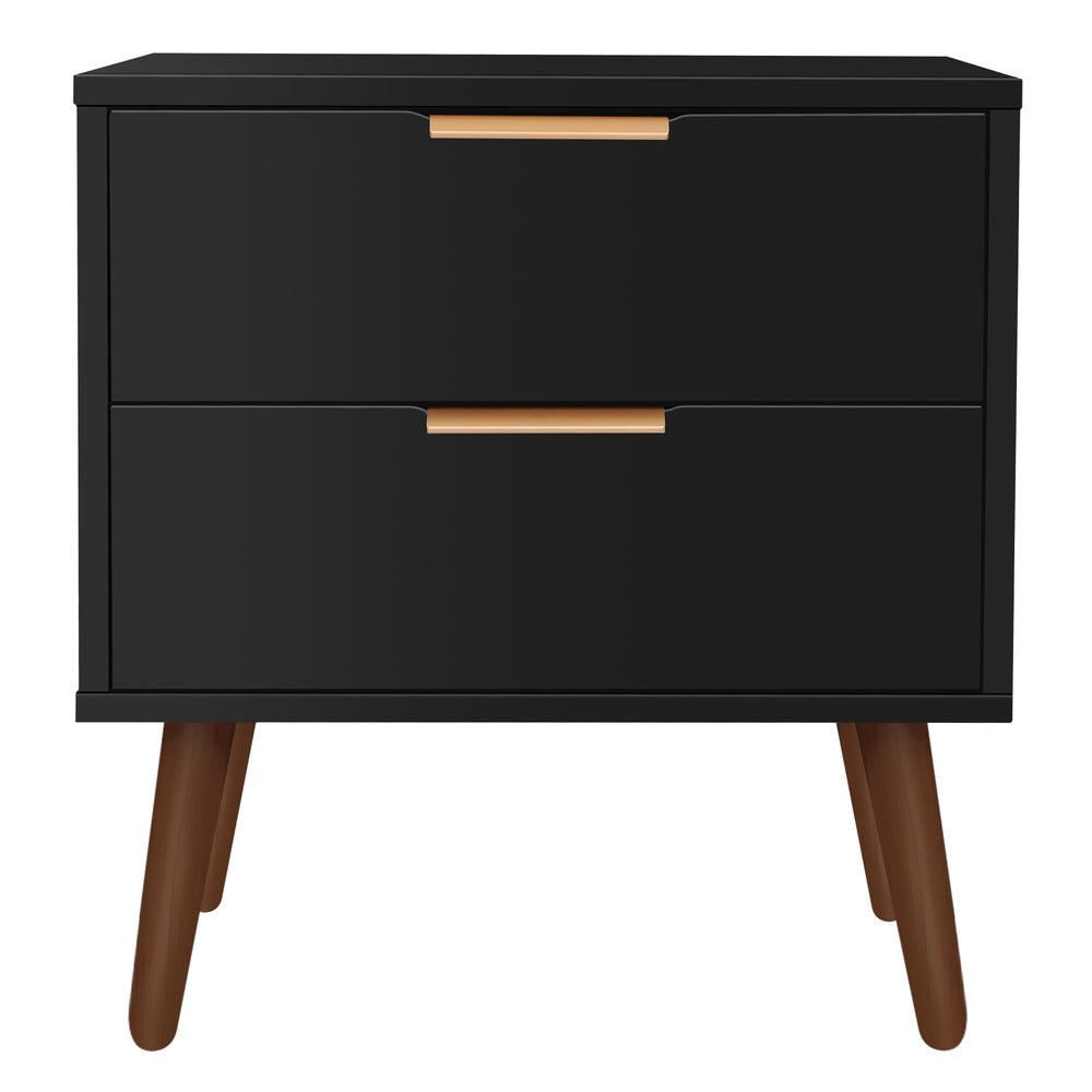 ALFORDSON Bedside Table Nightstand Side Storage Cabinet Black Scandinavian
