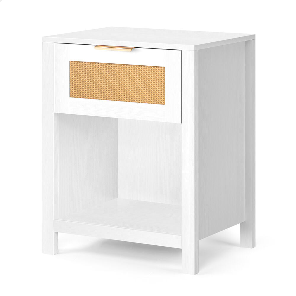 ALFORDSON Bedside Table Nightstand Side End 1 Drawer Storage Shelf White