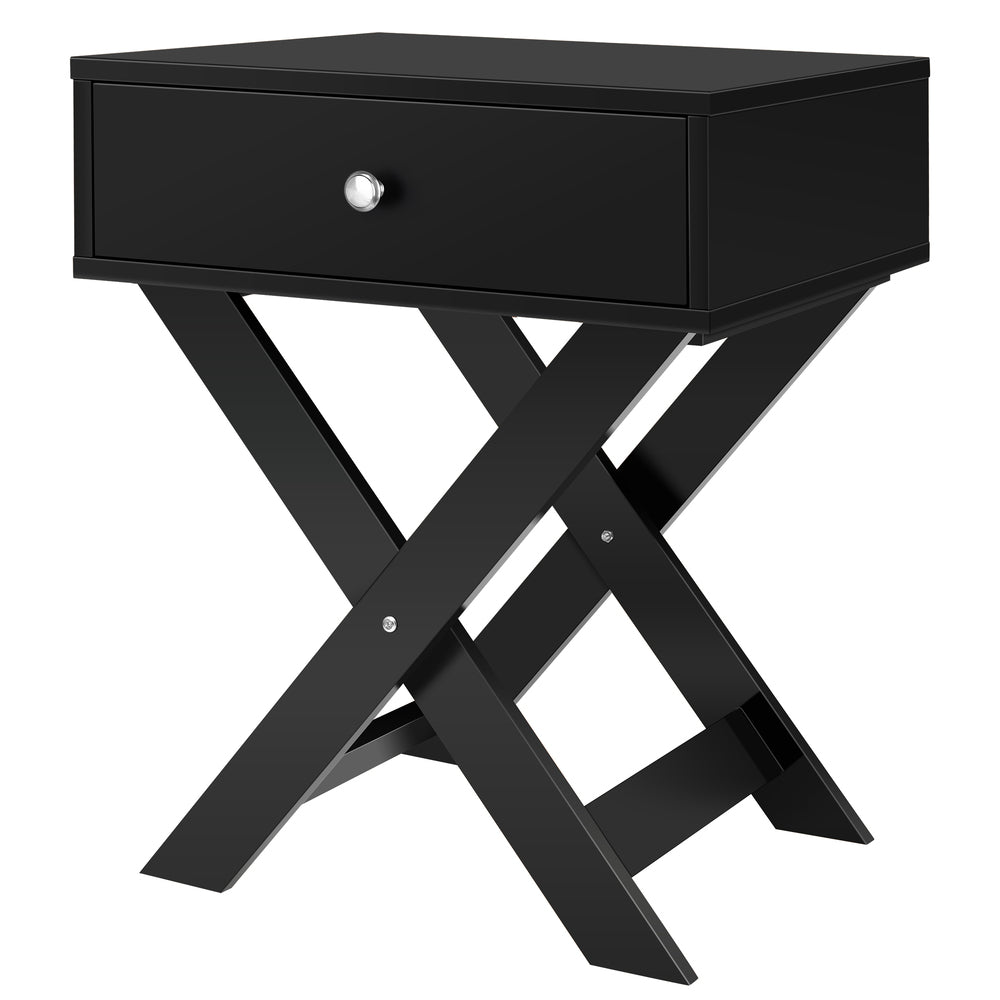ALFORDSON Bedside Table Nightstand Side Storage Cabinet French Country Black