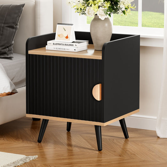 ALFORDSON Bedside Table Cabinet Nightstand Side Storage Black