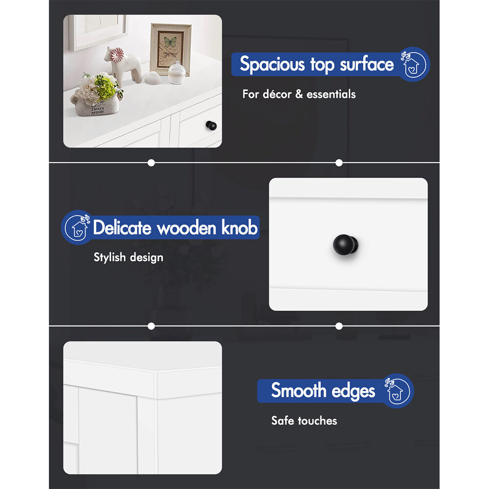 ALFORDSON 5 Chest of Drawers 2x Bedside Table Bedroom Storage Hamptons White