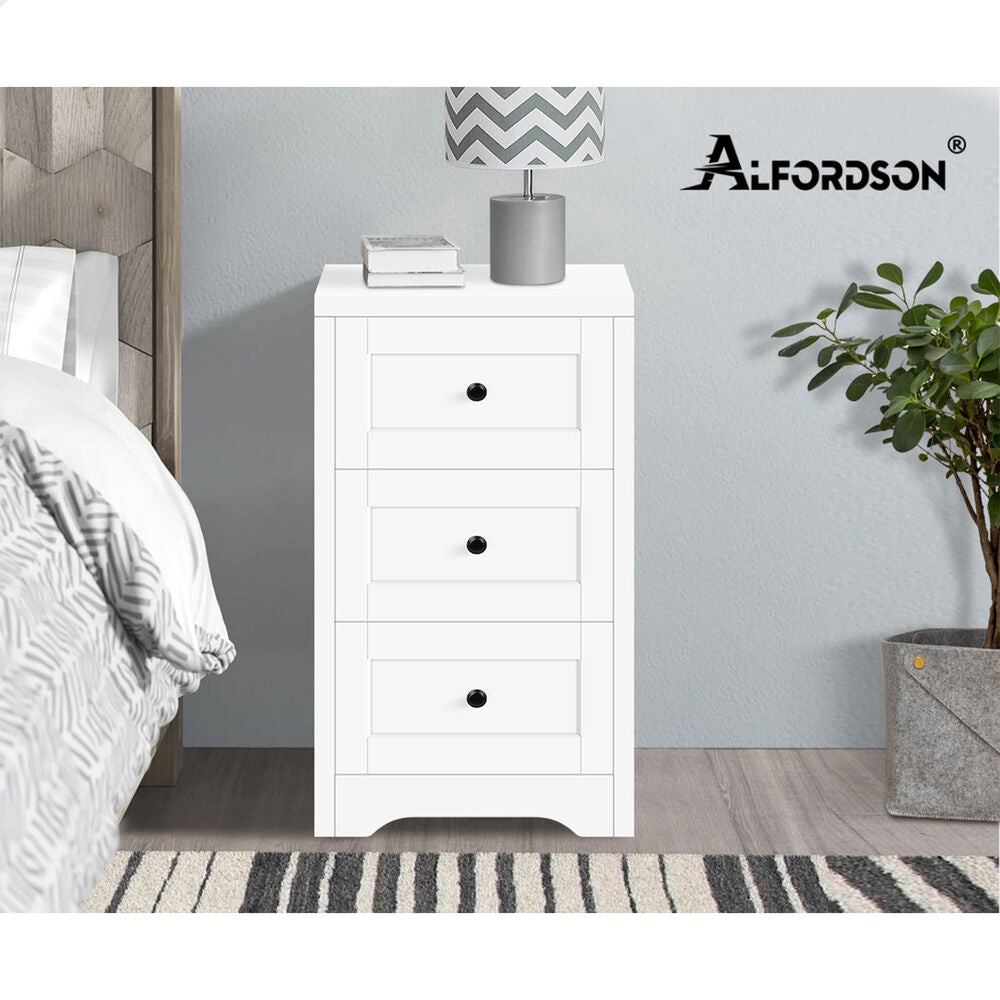 ALFORDSON 7 Chest of Drawers 2x Bedside Table Bedroom Storage Hamptons White