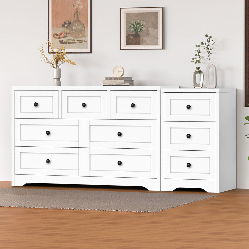 ALFORDSON 7 Chest of Drawers Bedside Table Bedroom Storage Hamptons White