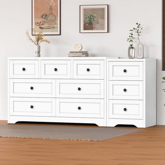 ALFORDSON 7 Chest of Drawers Bedside Table Bedroom Storage Hamptons White