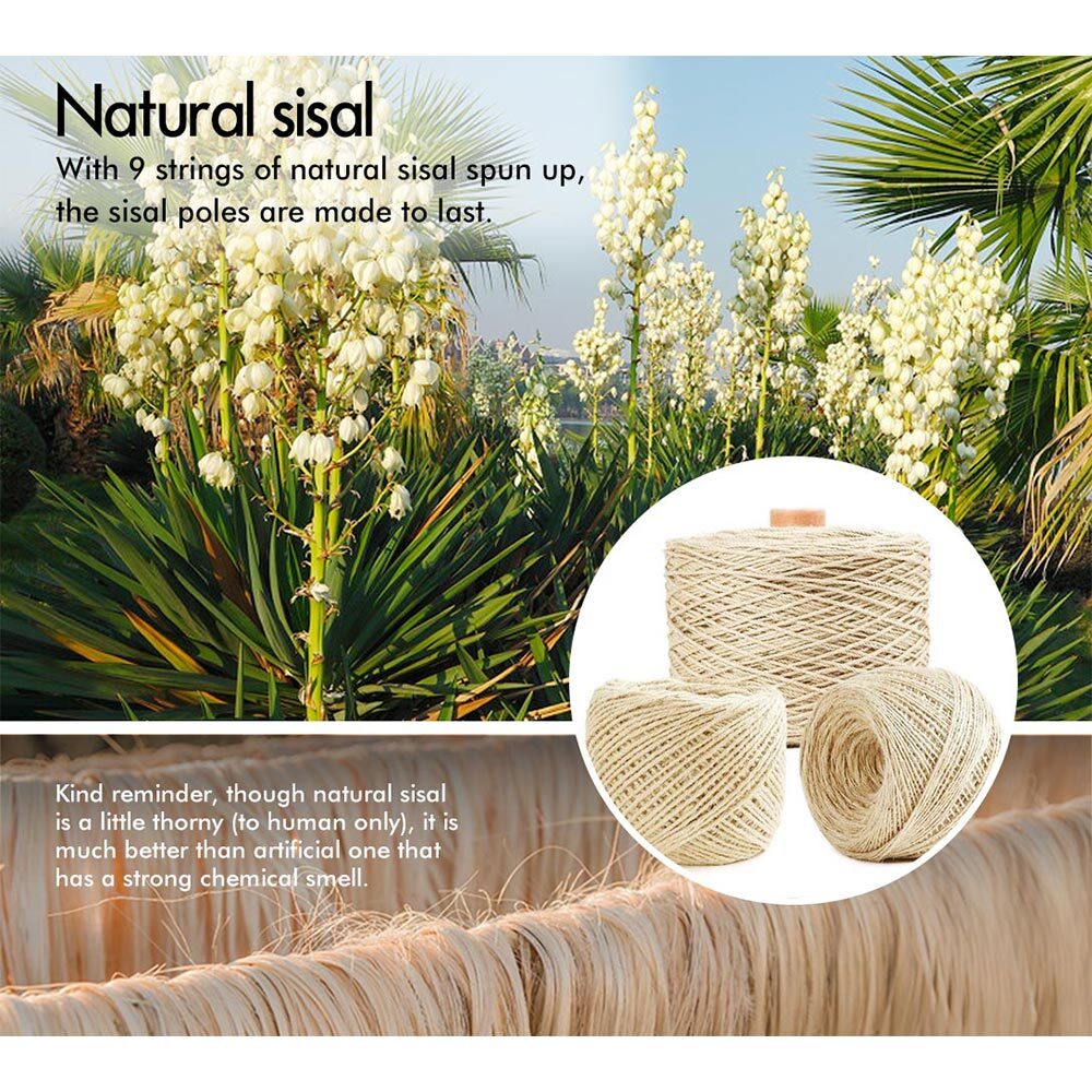 BEASTIE Cat Tree Scratching Post Scratcher Tower Condo House Furniture Wood 100cm Beige