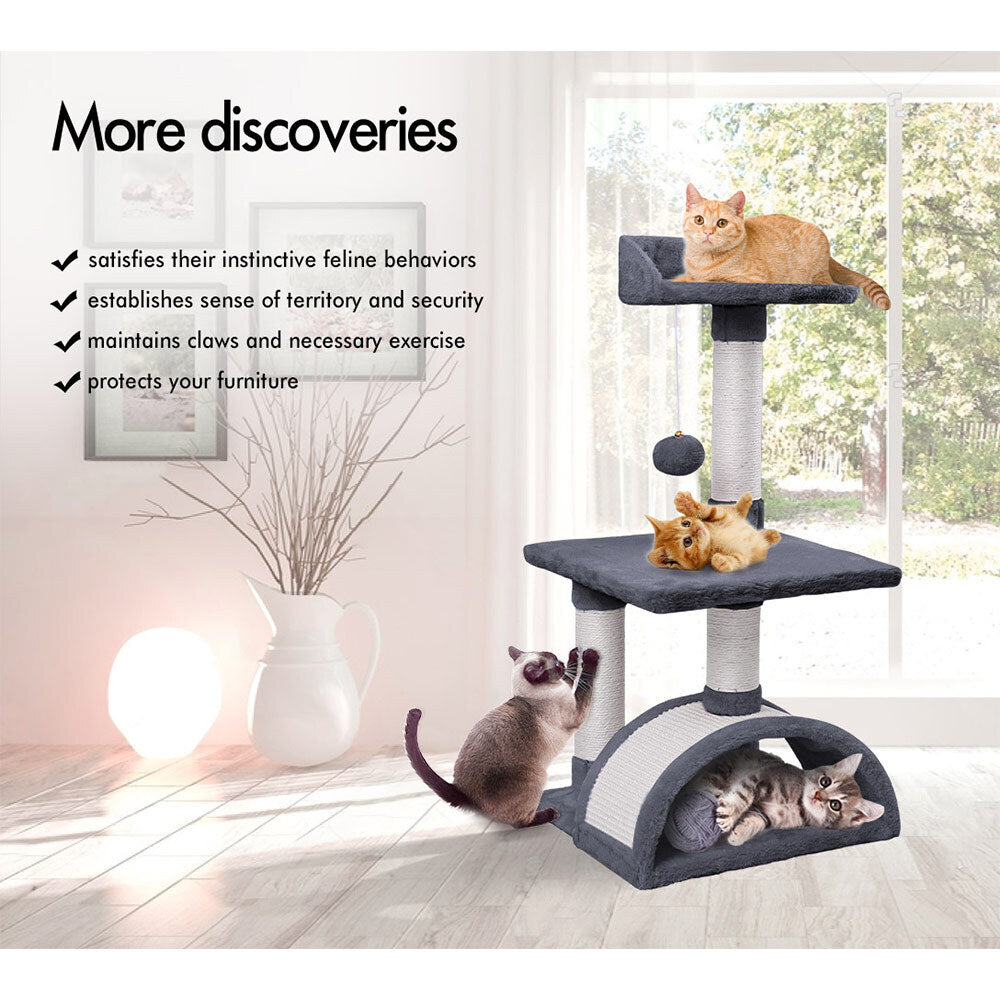 BEASTIE Cat Tree Scratching Post Scratcher Tower Condo House Furniture Wood 82cm
