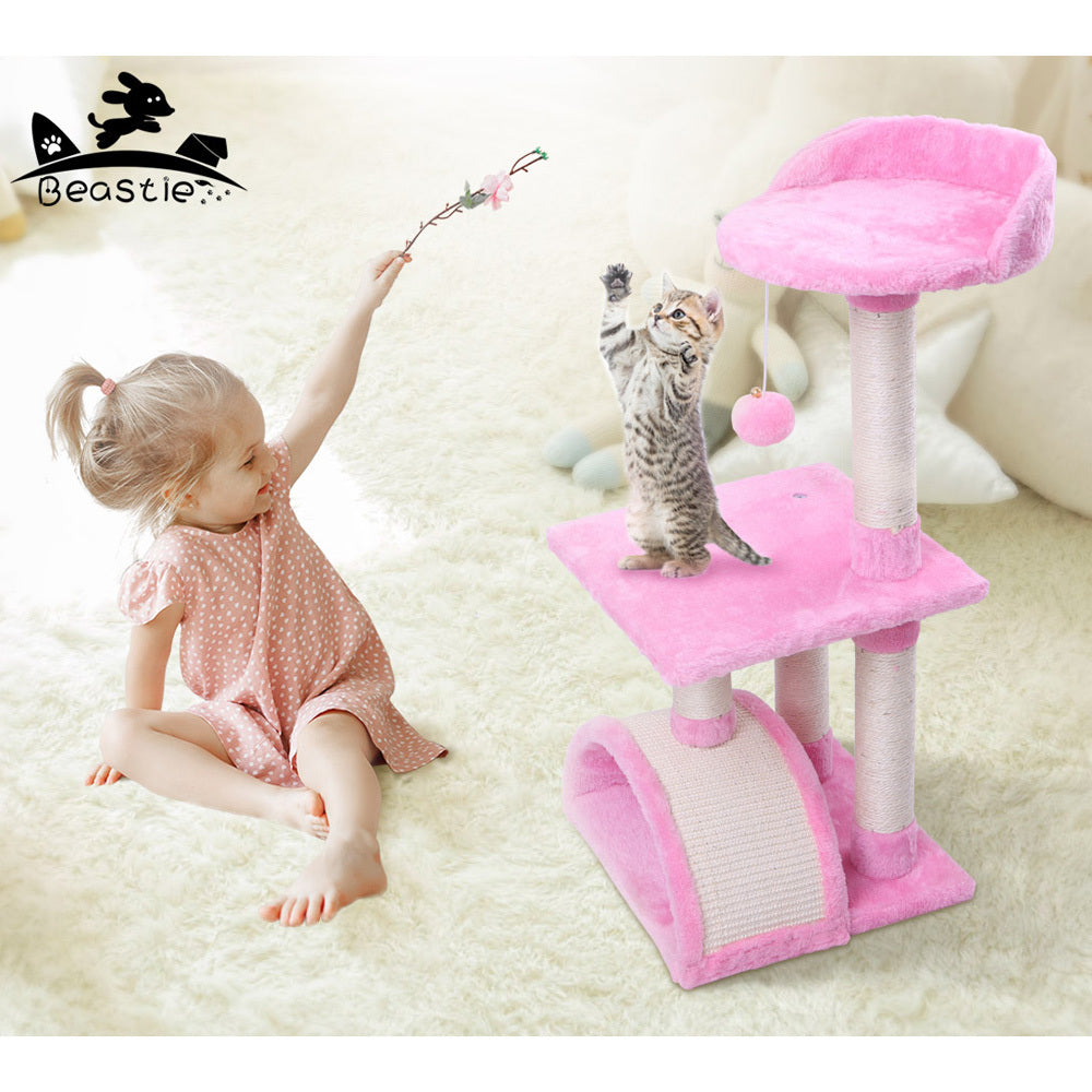 BEASTIE Cat Tree Scratching Post Scratcher Tower Condo House Furniture Wood 82cm
