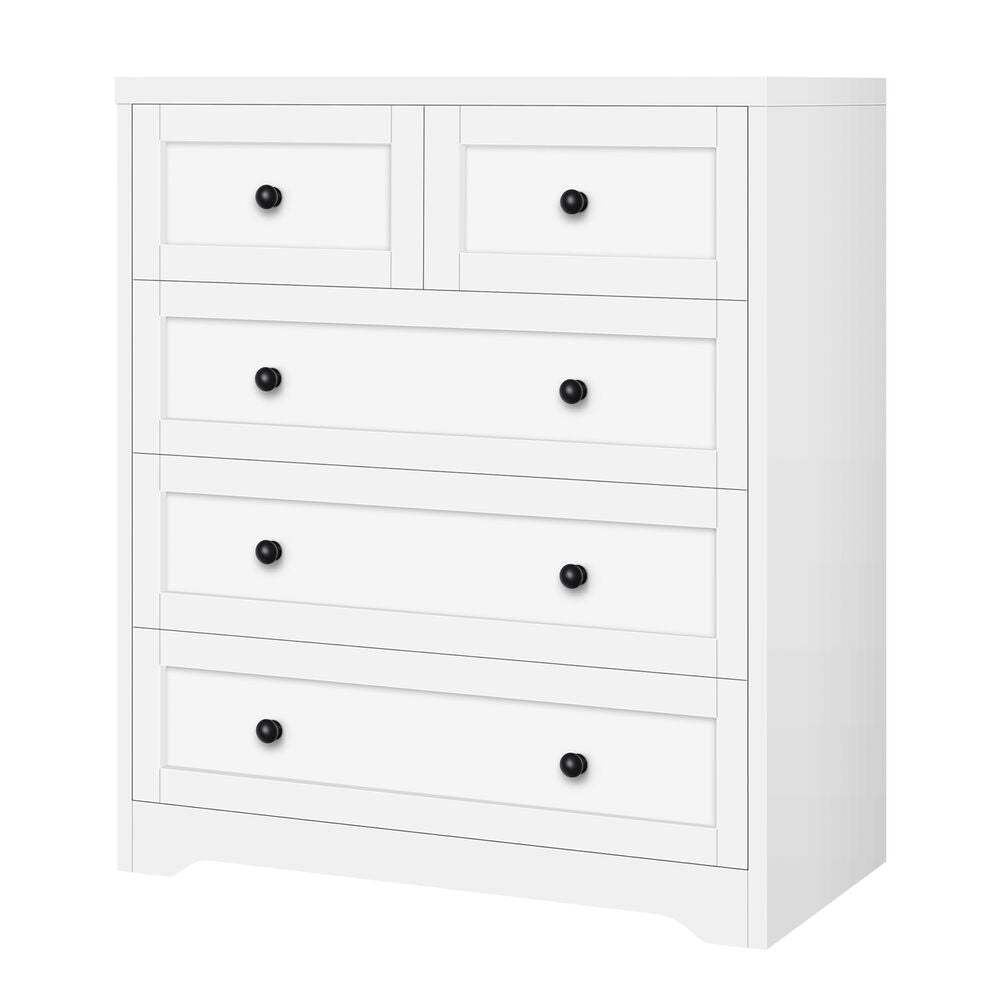 5 Chest of Drawers ALFORDSON Hamptons Storage Cabinet White