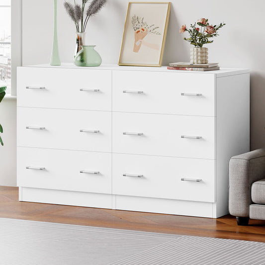 6 Chest of Drawers ALFORDSON Hamptons Storage Dresser White