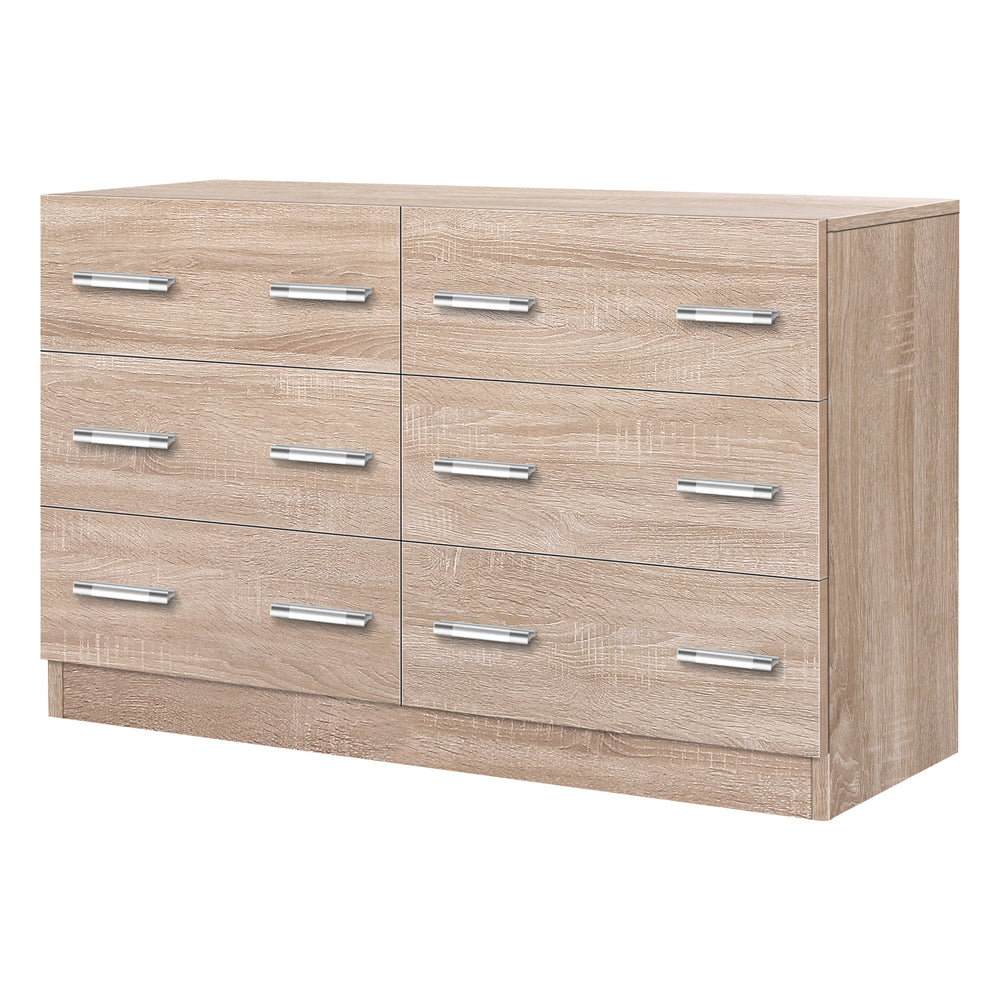 6 Chest of Drawers ALFORDSON Hamptons Storage Dresser Wood