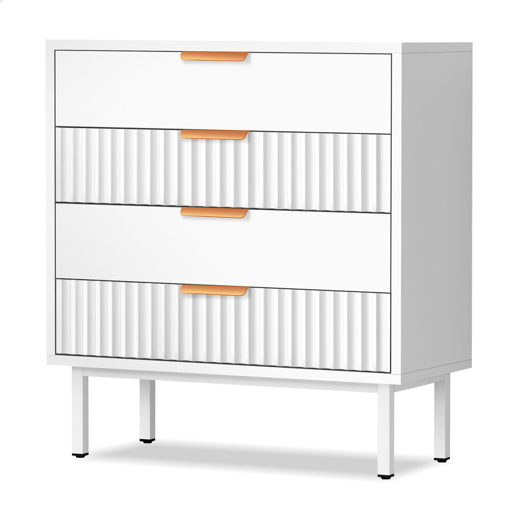 ALFORDSON 4 Chest of Drawers Modern Storage Cabinet Dresser Tallboy White