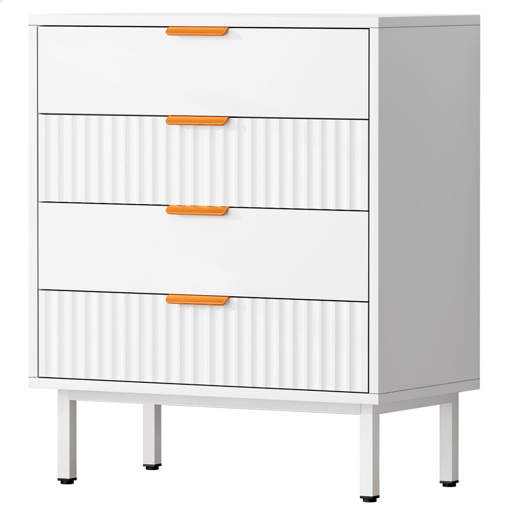ALFORDSON 4 Chest of Drawers Modern Storage Cabinet Dresser Tallboy White