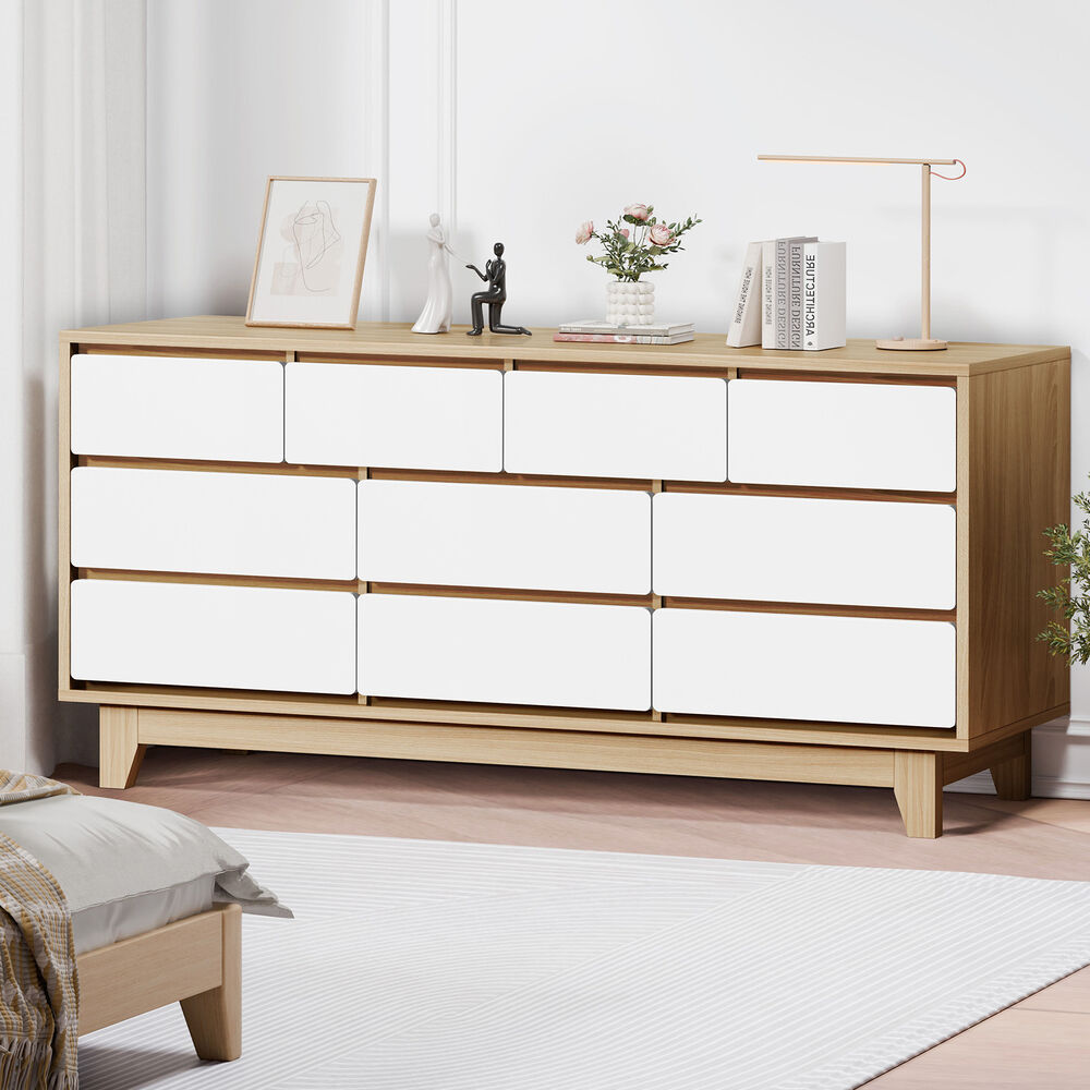 ALFORDSON 10 Chest of Drawers Minimalist Storage Cabinet Dresser Tallboy Oak