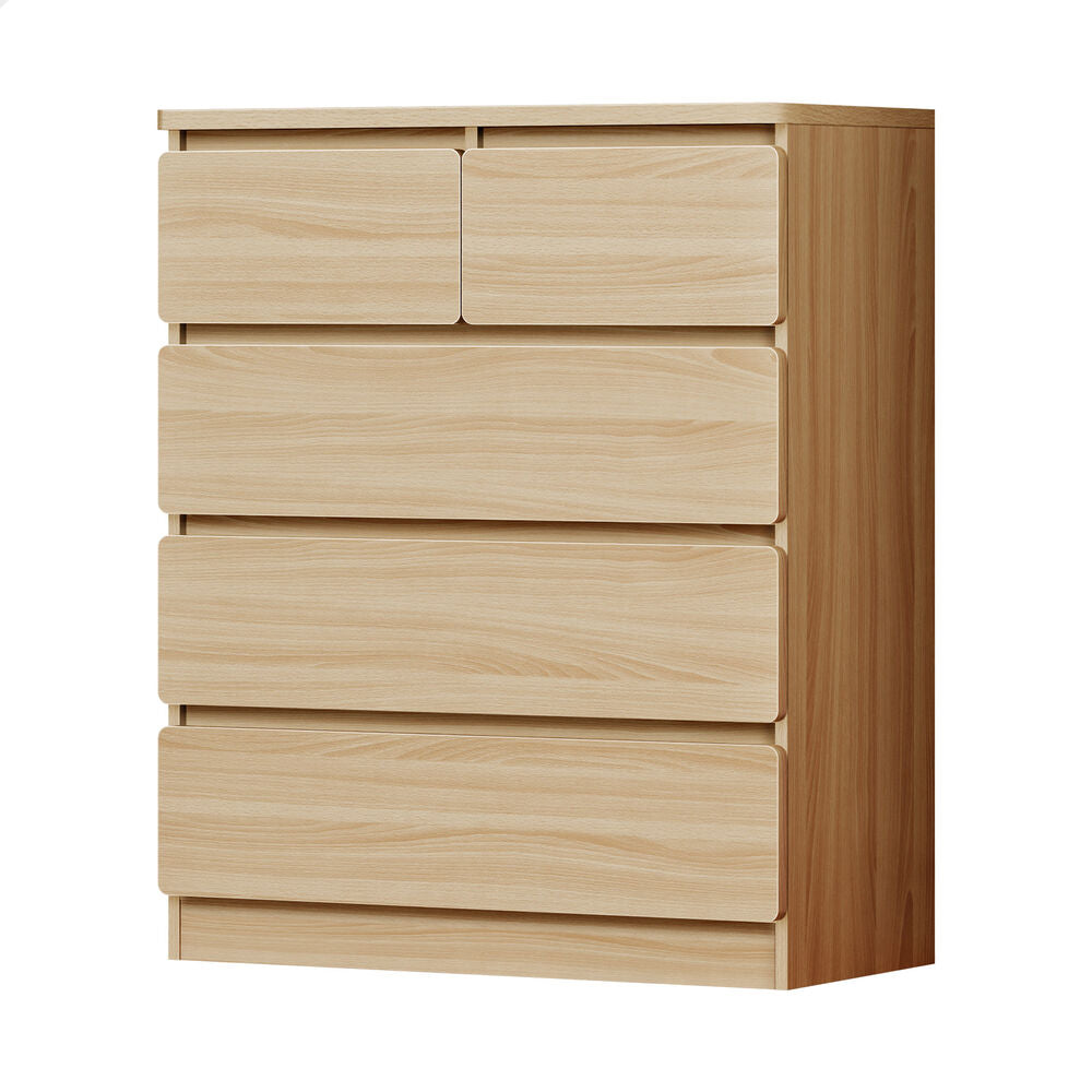 ALFORDSON 5 Chest of Drawers Minimalist Storage Cabinet Dresser Tallboy Oak