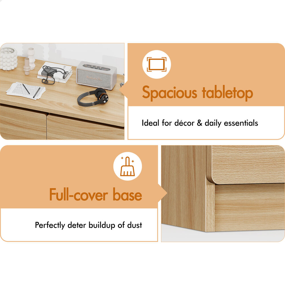 ALFORDSON 5 Chest of Drawers Minimalist Storage Cabinet Dresser Tallboy Oak
