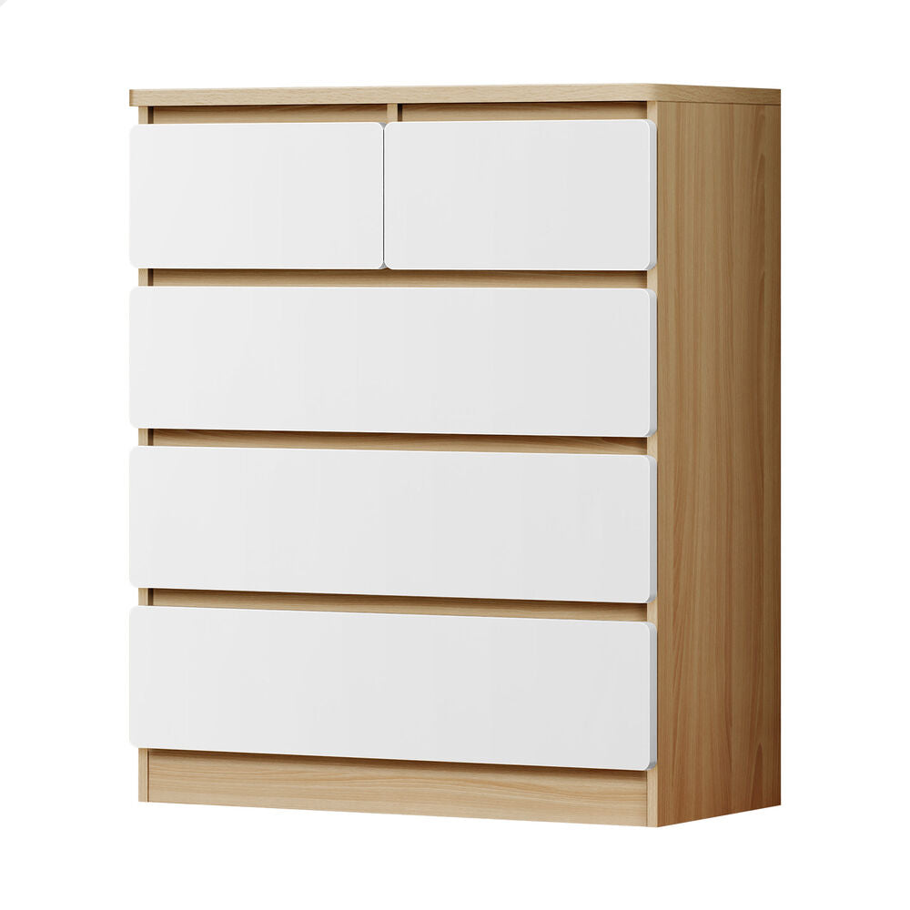 ALFORDSON 5 Chest of Drawers Minimalist Storage Cabinet Dresser Tallboy Wood