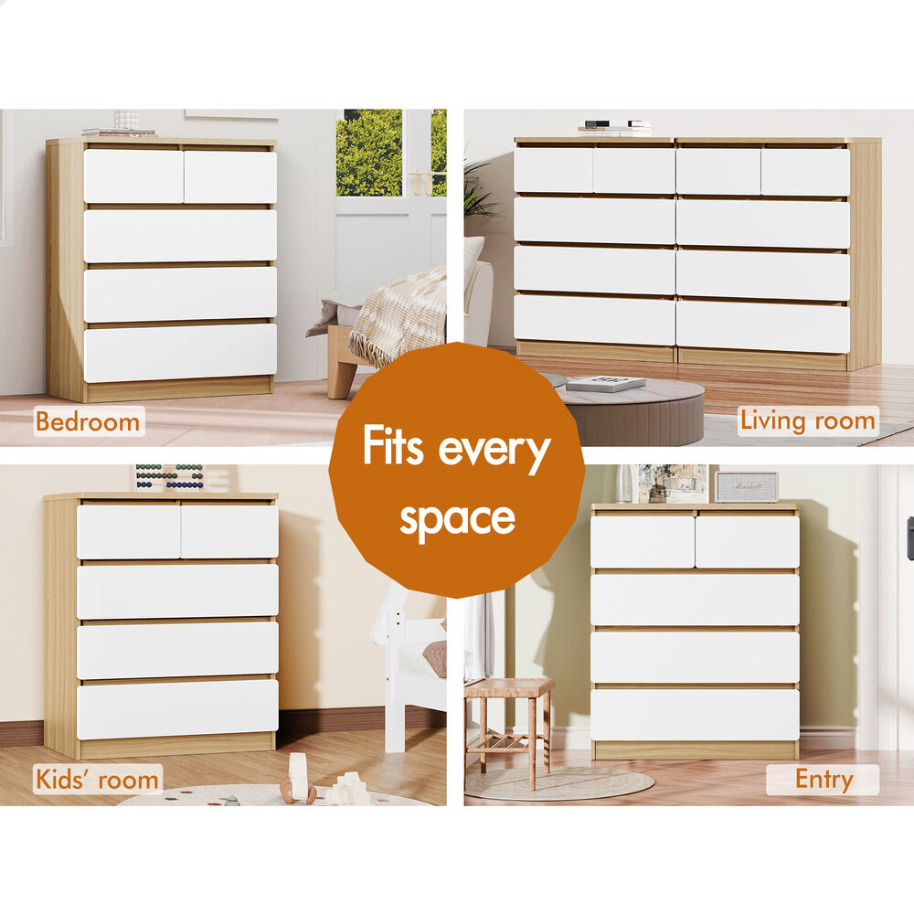 ALFORDSON 5 Chest of Drawers Minimalist Storage Cabinet Dresser Tallboy Wood
