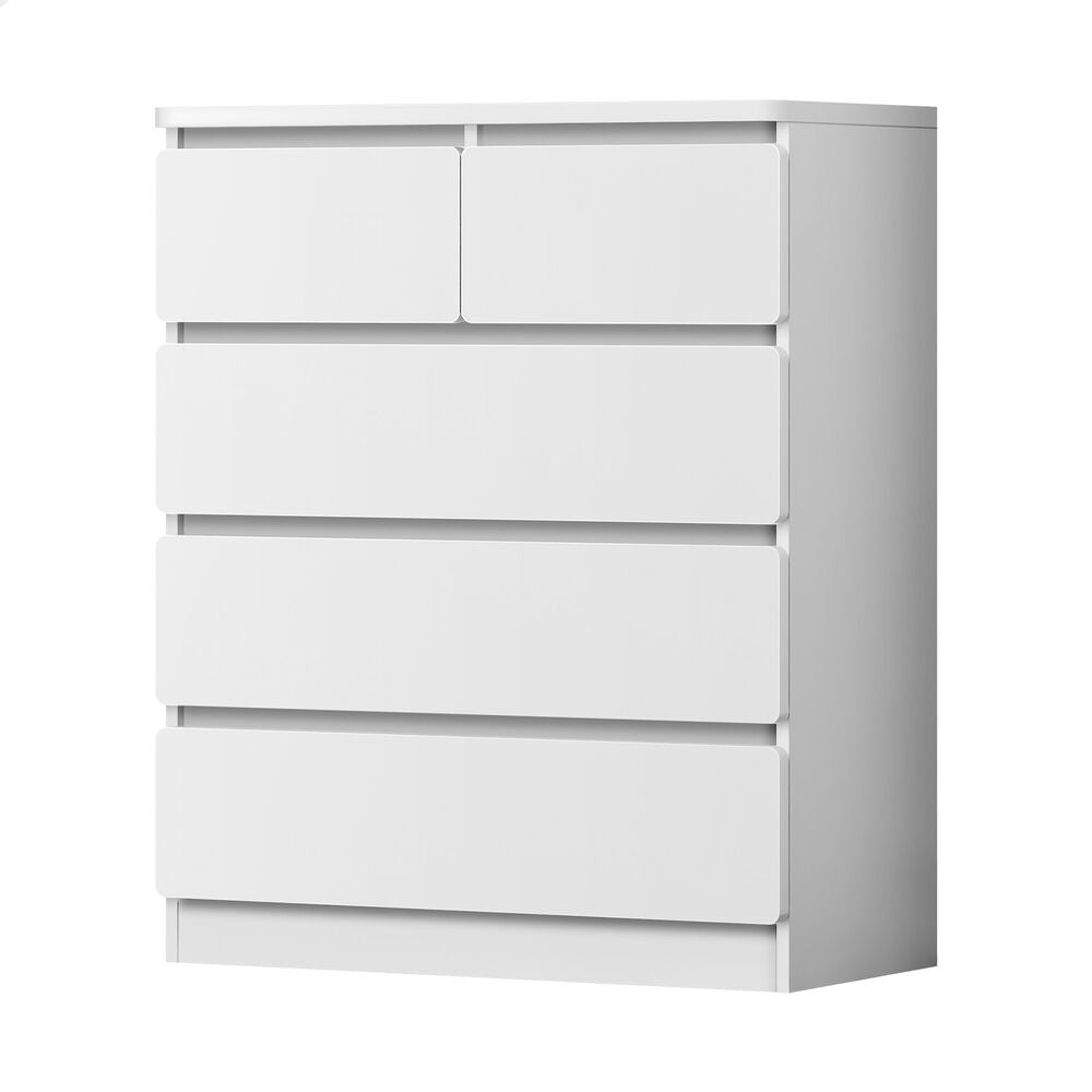 ALFORDSON 5 Chest of Drawers Minimalist Storage Cabinet Dresser Tallboy White